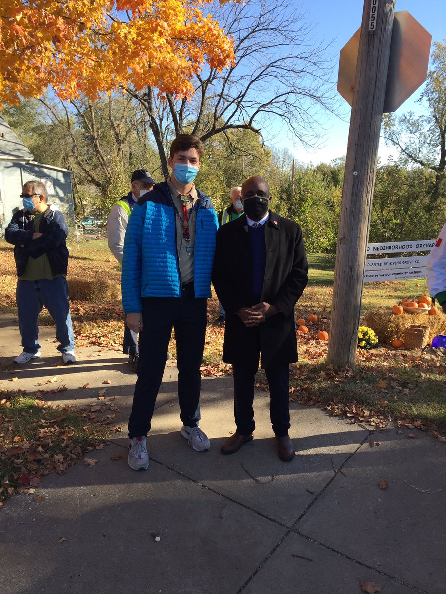 Thank you KC Mayor @QuintonLucasKC for meeting my son, Zach Allen, and seeing his Eagle…